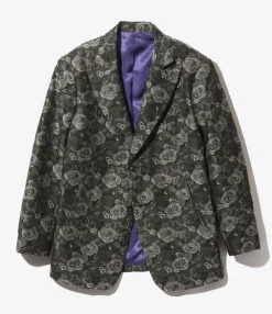 Peaked Lapel Jacket - Olive - W/R Rose Jq.