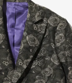 Peaked Lapel Jacket - Olive - W/R Rose Jq.
