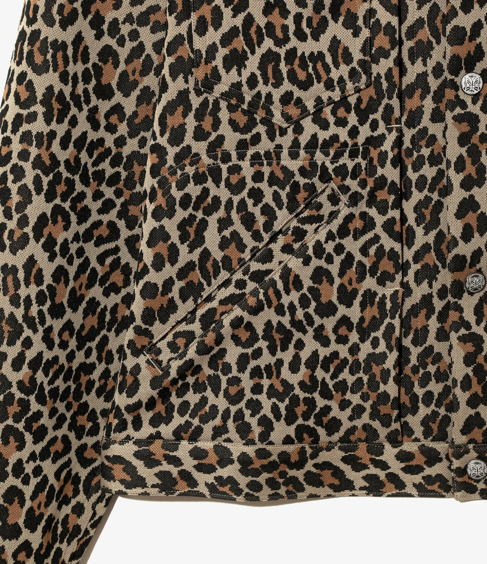 Penny Jean Jacket - Leopard - Poly Jacquard