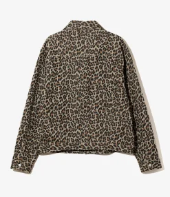 Penny Jean Jacket - Leopard - Poly Jacquard