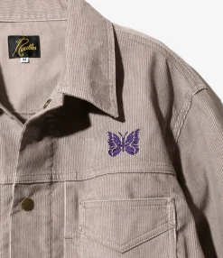 Penny Jean Jacket - Lt. Grey - C/PE 14W Corduroy
