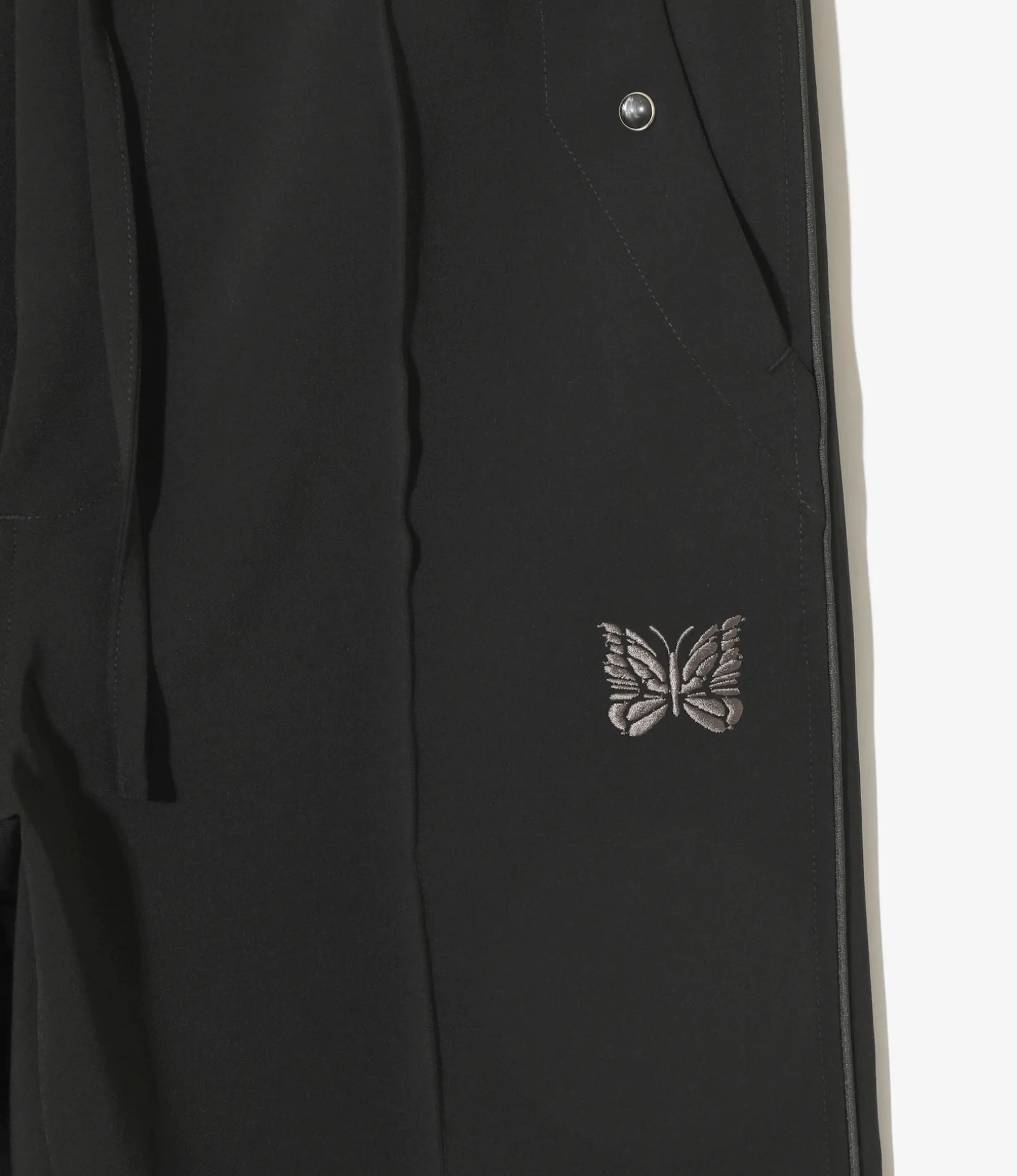 Piping Cowboy Pant - Black - Poly Double Cloth