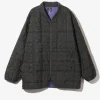 Piping Quilt Jacket - Charcoal - PE/W Square Double Cut Jq.