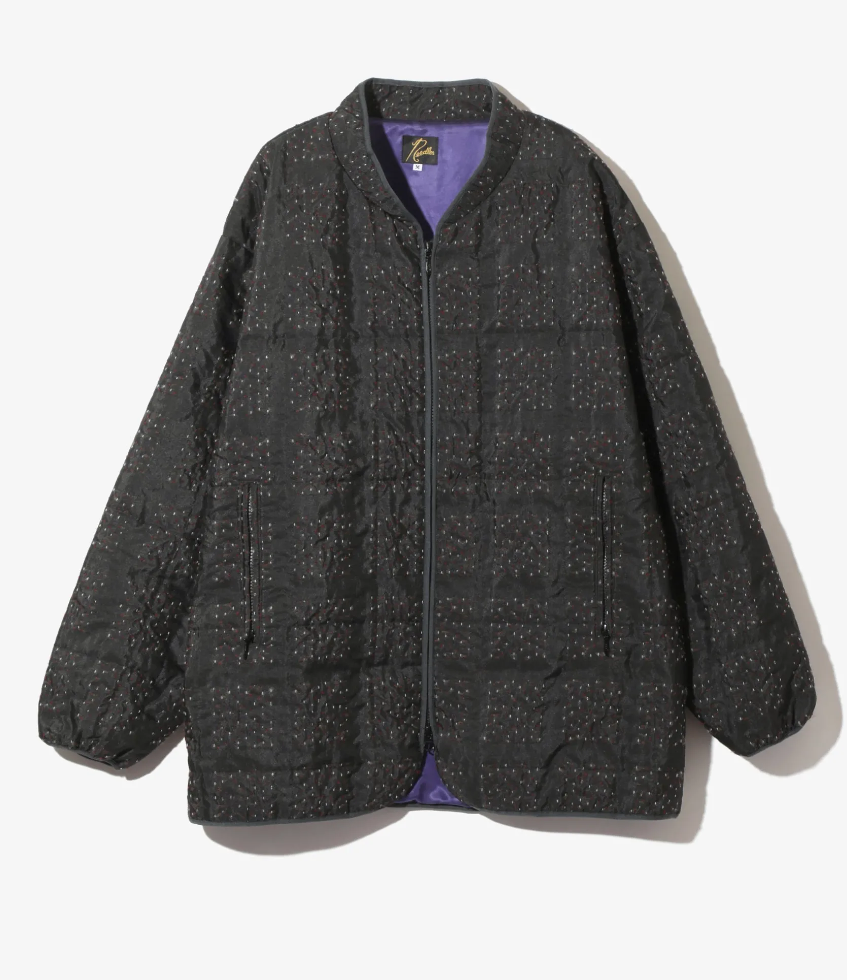 Piping Quilt Jacket - Charcoal - PE/W Square Double Cut Jq.