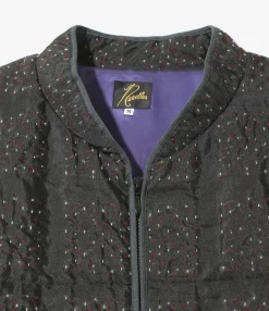 Piping Quilt Jacket - Charcoal - PE/W Square Double Cut Jq.