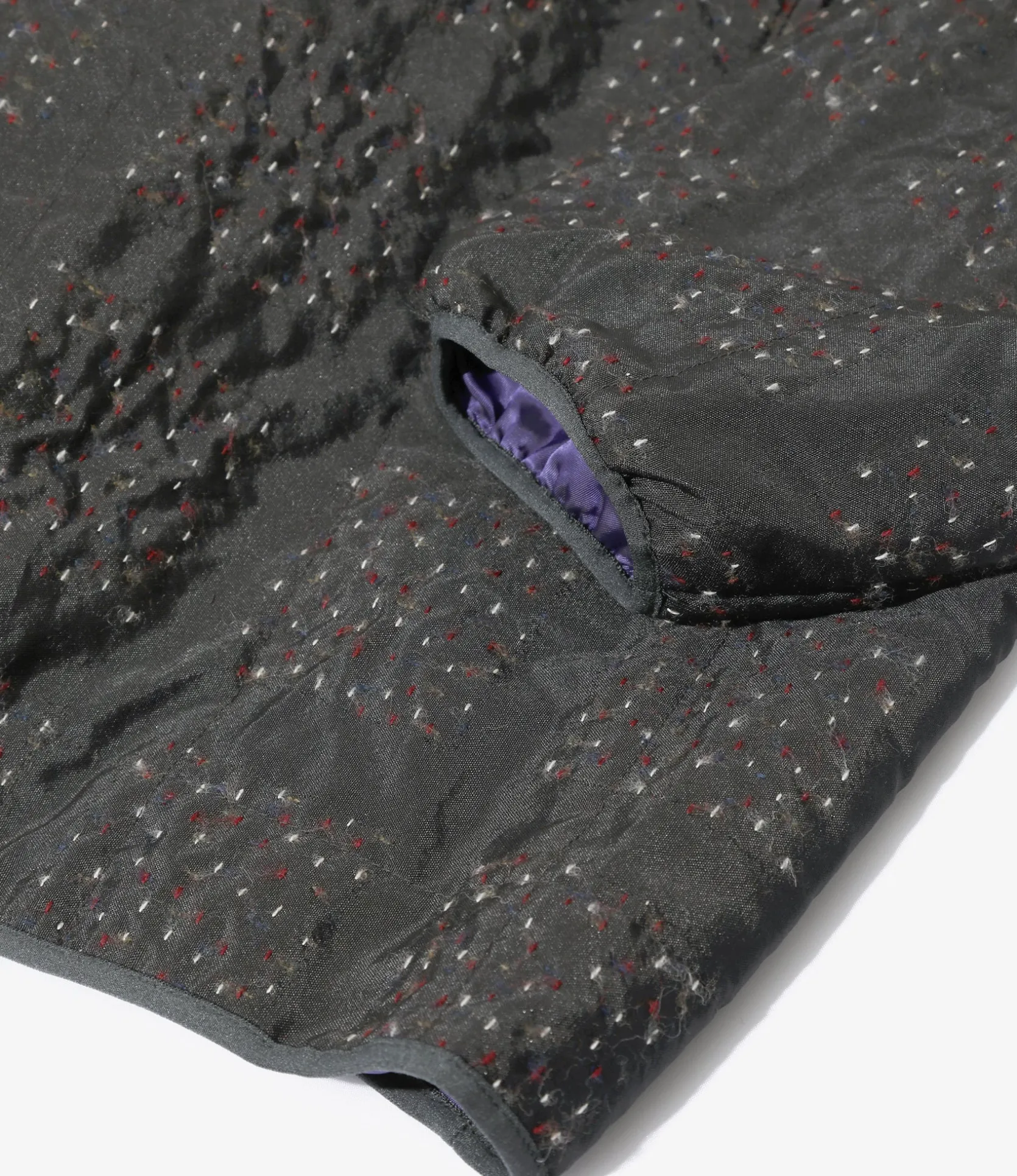 Piping Quilt Jacket - Charcoal - PE/W Square Double Cut Jq.