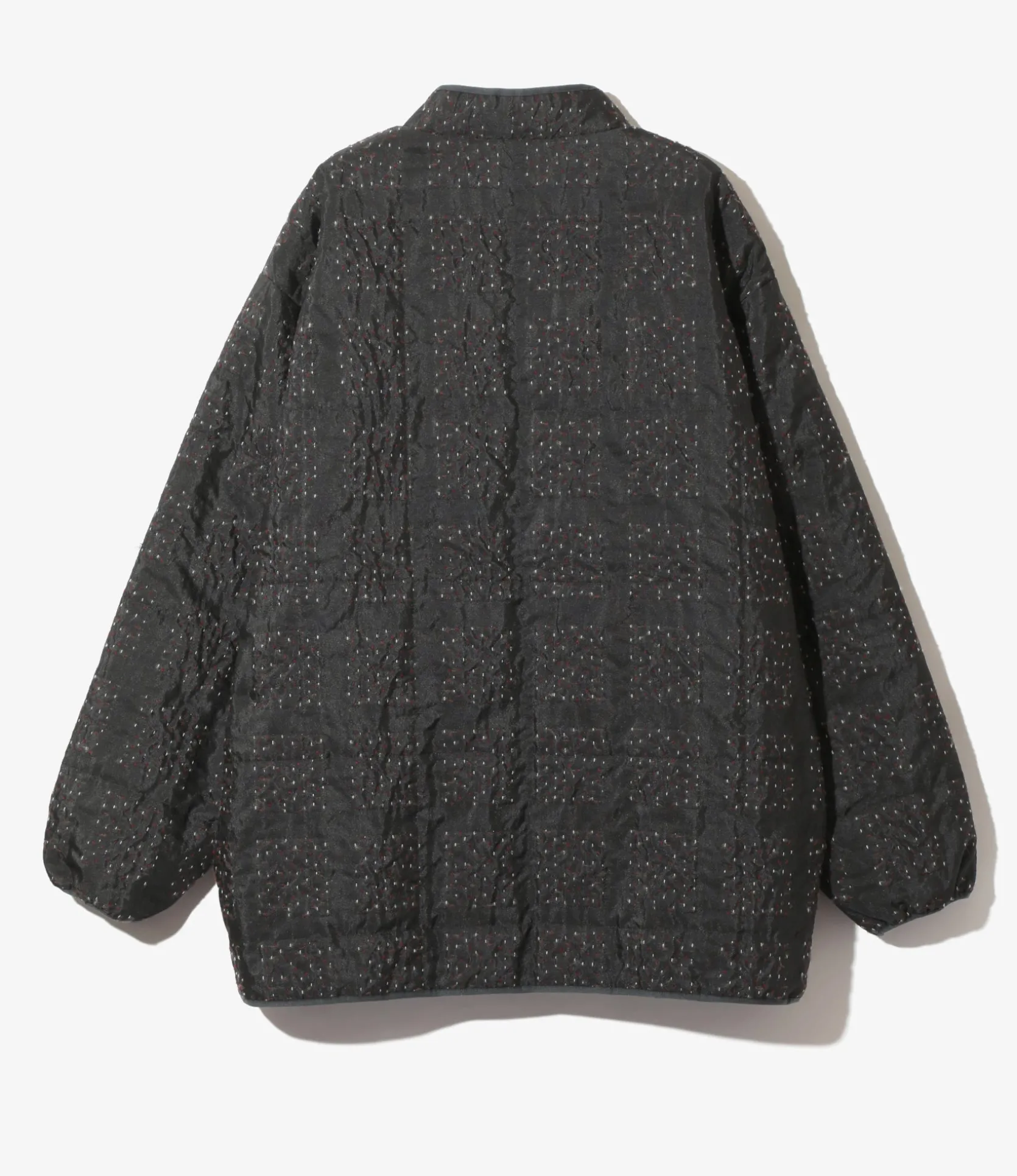 Piping Quilt Jacket - Charcoal - PE/W Square Double Cut Jq.