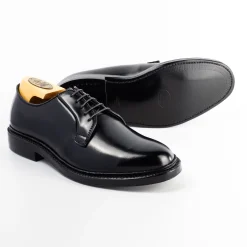 9901 Plain Toe Blucher - Black Shell Cordovan