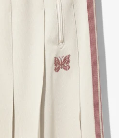 Pleated Track Skirt - Ivory - Poly Smooth
