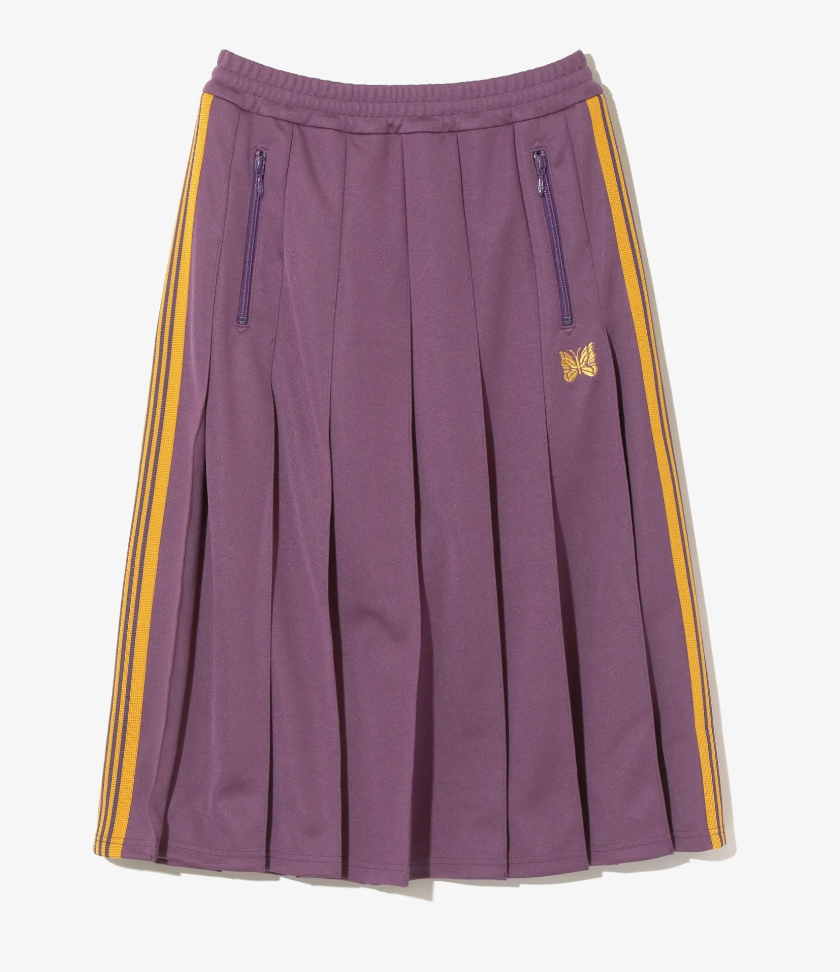 Pleated Track Skirt - Purple - Poly Smooth