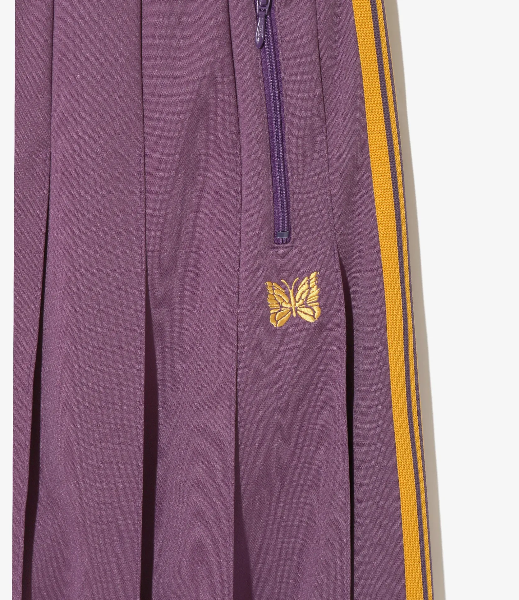 Pleated Track Skirt - Purple - Poly Smooth