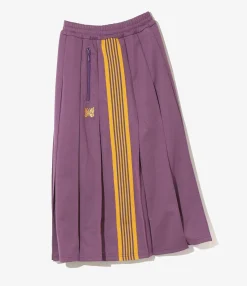 Pleated Track Skirt - Purple - Poly Smooth
