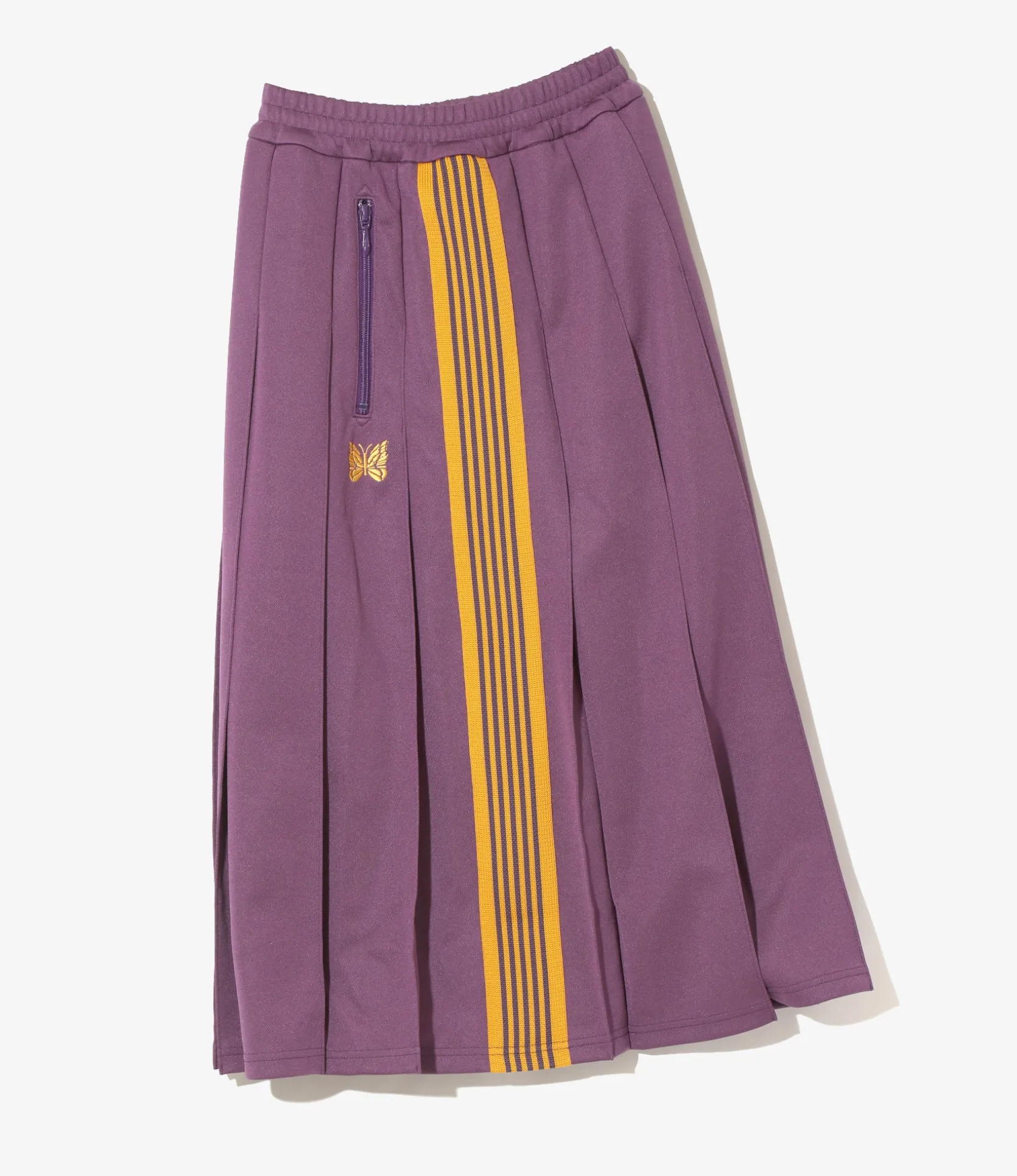 Pleated Track Skirt - Purple - Poly Smooth