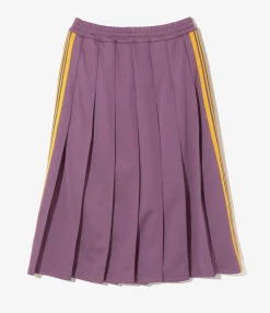 Pleated Track Skirt - Purple - Poly Smooth
