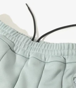 Pleated Track Skirt - Sax - Poly Smooth