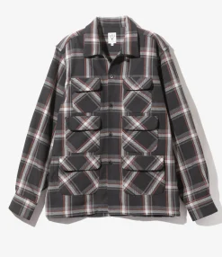 6-Pocket Classic Shirt - Black - Cotton Plaid Twill