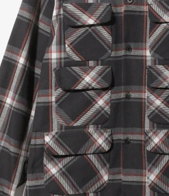 6-Pocket Classic Shirt - Black - Cotton Plaid Twill