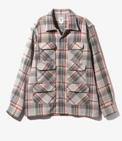 6-Pocket Classic Shirt - Grey - Cotton Plaid Twill