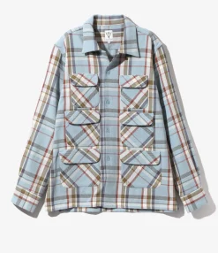 6-Pocket Classic Shirt - Lt. Blue - Cotton Plaid Twill
