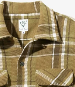 6-Pocket Classic Shirt - Olive - Cotton Plaid Twill