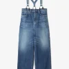 5 Pockets Suspender Pants - Indigo - Denim