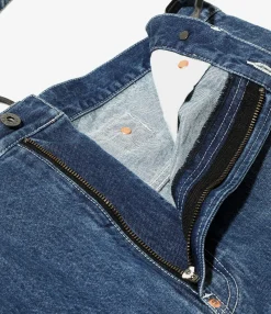 5 Pockets Suspender Pants - Indigo - Denim