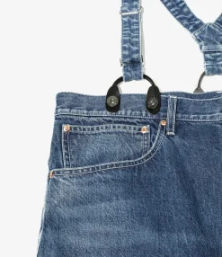 5 Pockets Suspender Pants - Indigo - Denim