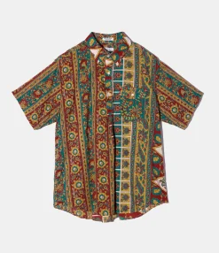 Popover BD Shirt - Jade/Khaki Floral Stripe