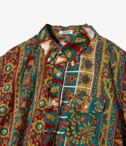 Popover BD Shirt - Jade/Khaki Floral Stripe