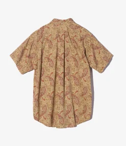 Popover BD Shirt - Khaki Cotton Paisley Print