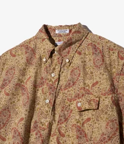 Popover BD Shirt - Khaki Cotton Paisley Print