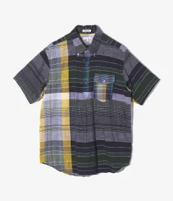 Popover BD Shirt - Navy/Yellow/Green Dobby Jq.