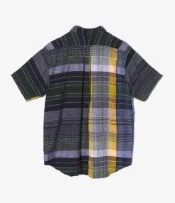Popover BD Shirt - Navy/Yellow/Green Dobby Jq.