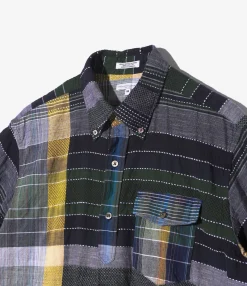 Popover BD Shirt - Navy/Yellow/Green Dobby Jq.