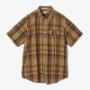 Popover BD Shirt - Olive Cotton Madras Plaid