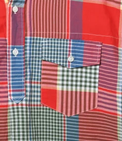 Popover BD Shirt - Red/Green Big Madras Plaid