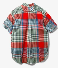 Popover BD Shirt - Red/Green Big Madras Plaid