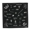 Printed Bandana - Black - Military Graffiti