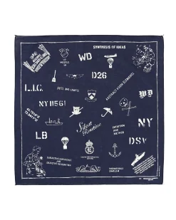 Printed Bandana - Navy - Military Graffiti