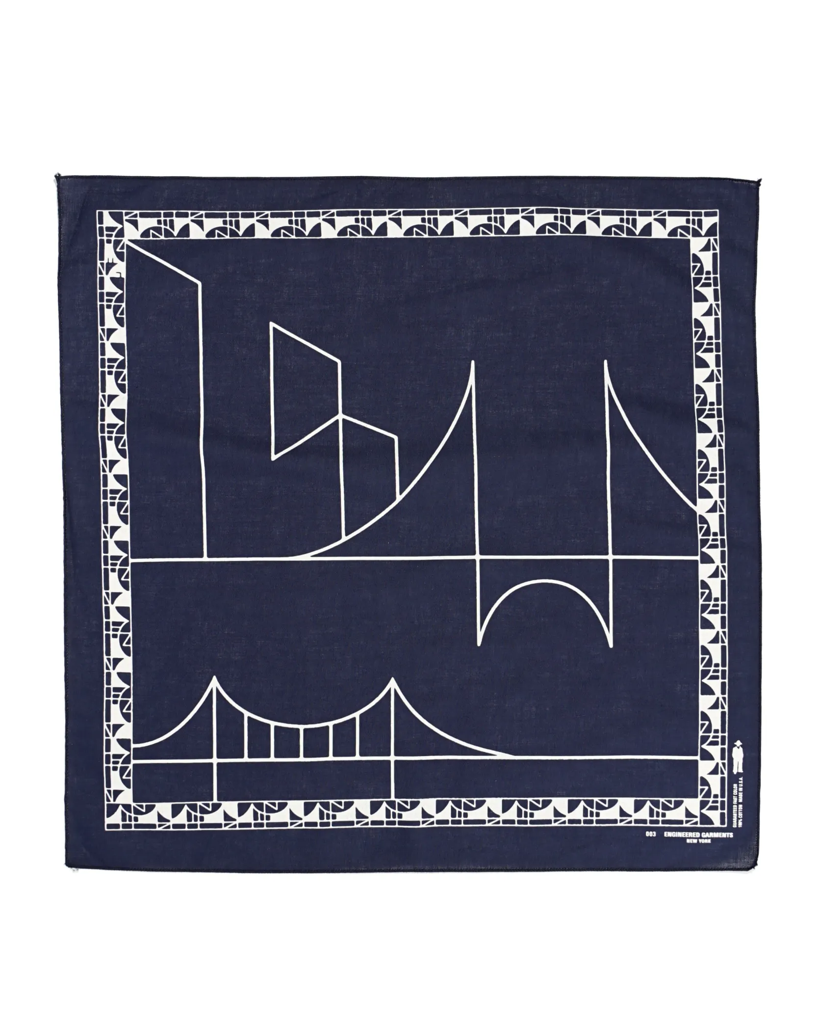 Printed Bandana - Navy - Stained Glass