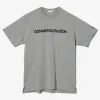 Printed Cross Crew Neck T-Shirt - Grey Cosmopolitanism Print