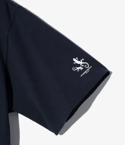 Printed Cross Crew Neck T-Shirt - Navy Cosmopolitanism Print