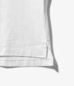 Printed Cross Crew Neck T-Shirt - White Gecko Print
