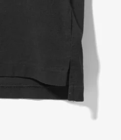 Printed Cross Crew Neck T-Shirt - Black Gecko Print