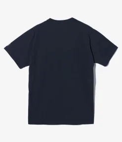 Printed Cross Crew Neck T-Shirt - Navy Cosmopolitanism Print