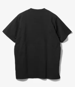 Printed Cross Crew Neck T-Shirt - Black Gecko Print