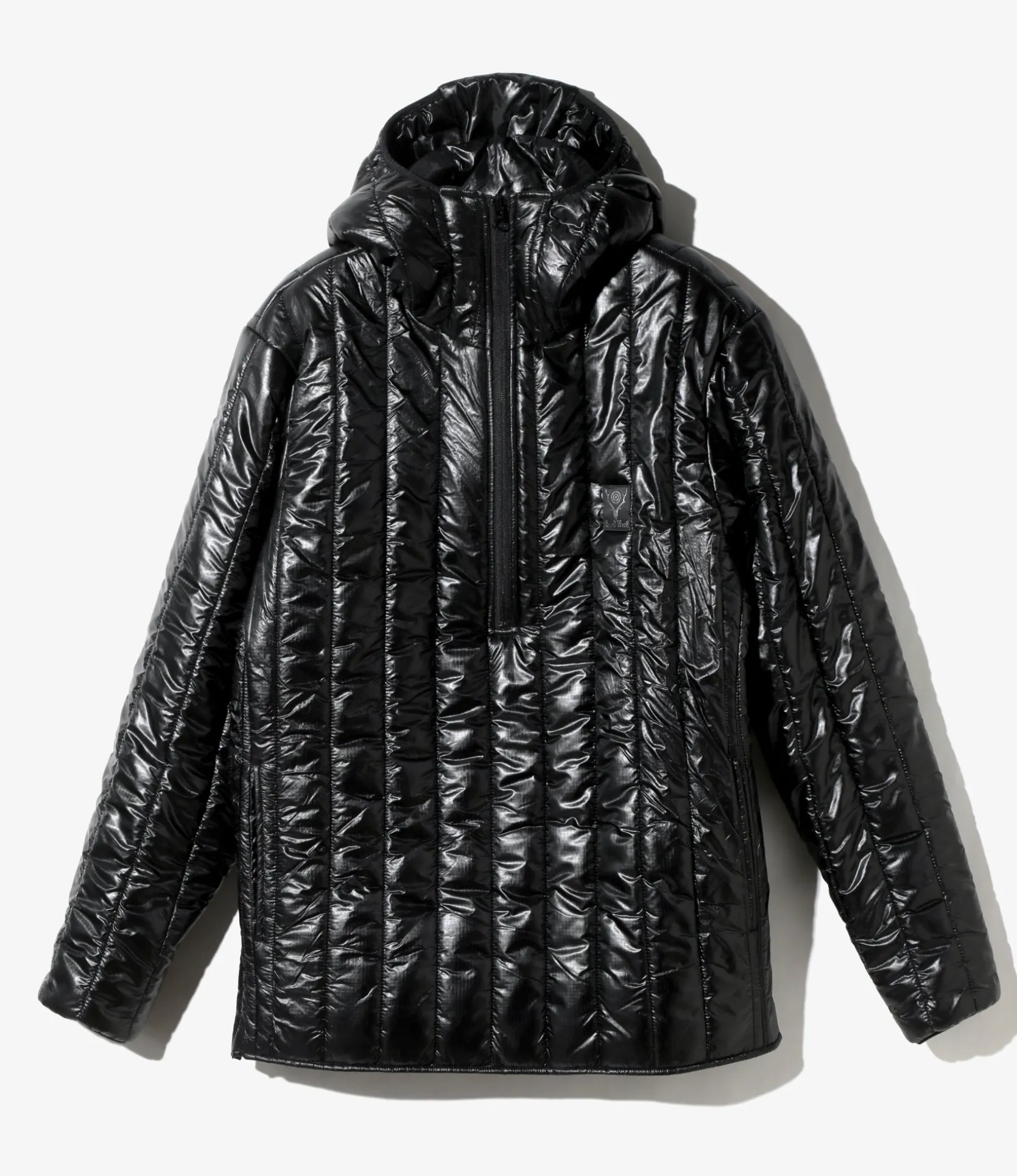 Quilted Pullover Parka - Black - Nylon Ripstop