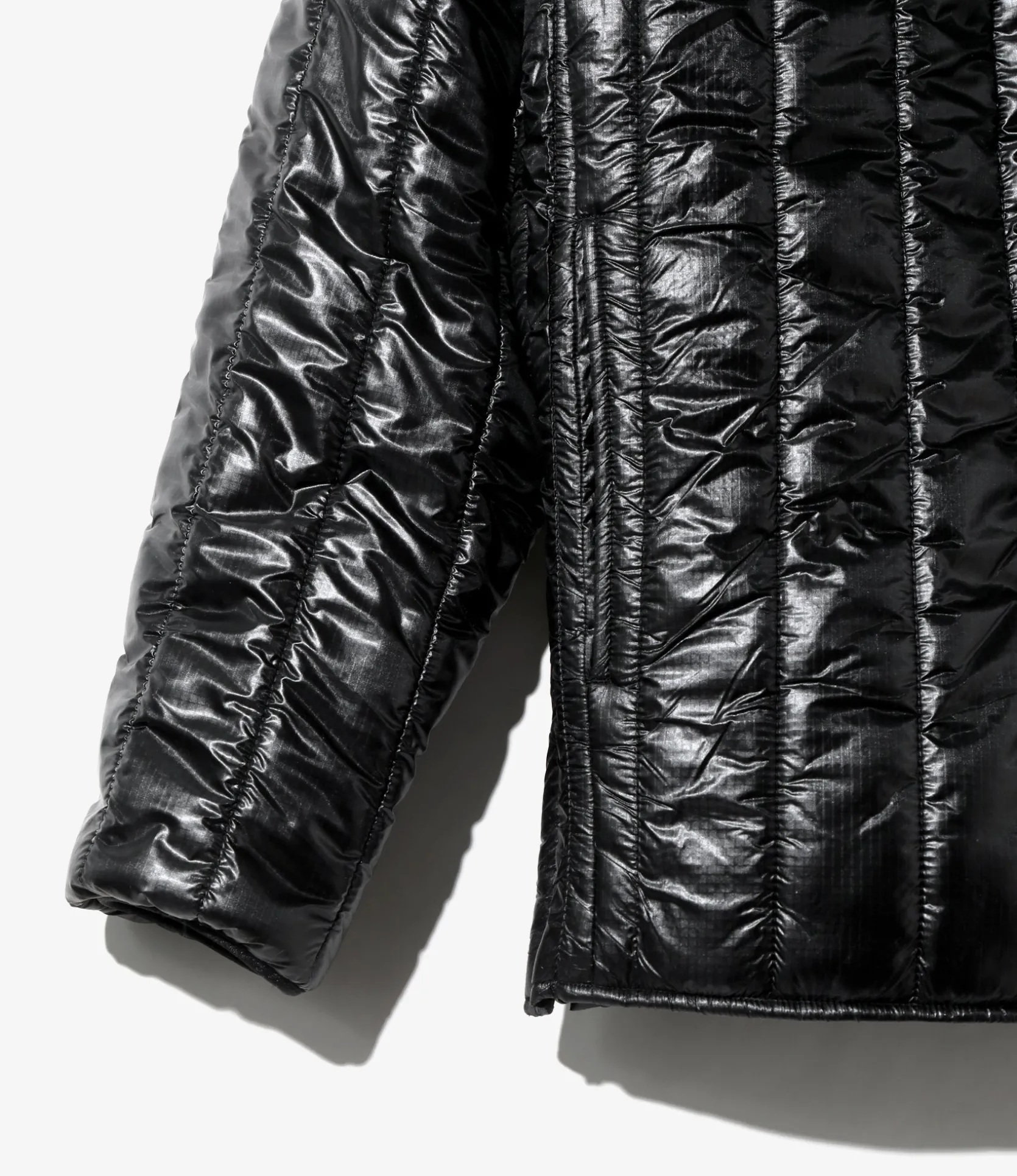 Quilted Pullover Parka - Black - Nylon Ripstop