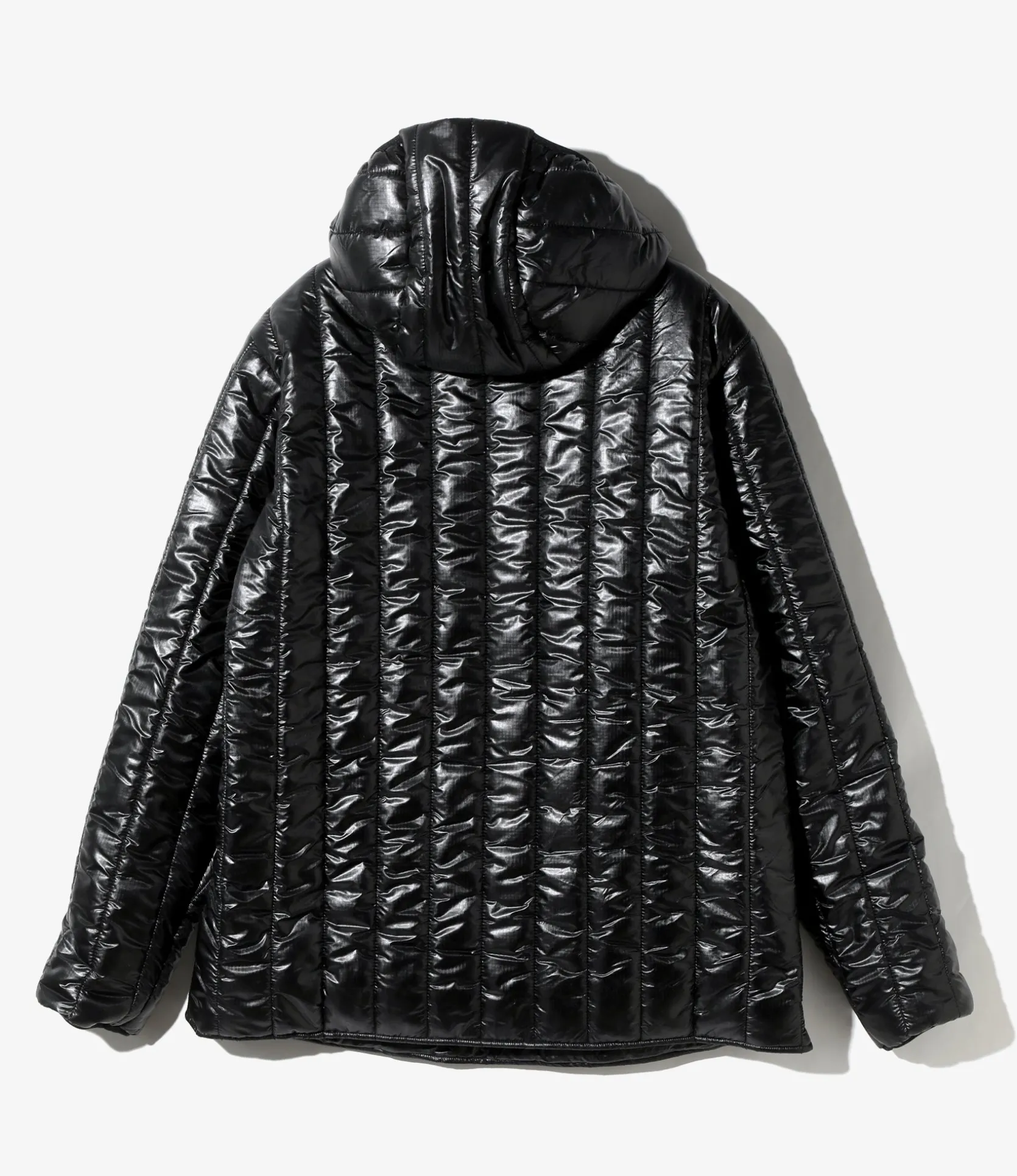 Quilted Pullover Parka - Black - Nylon Ripstop
