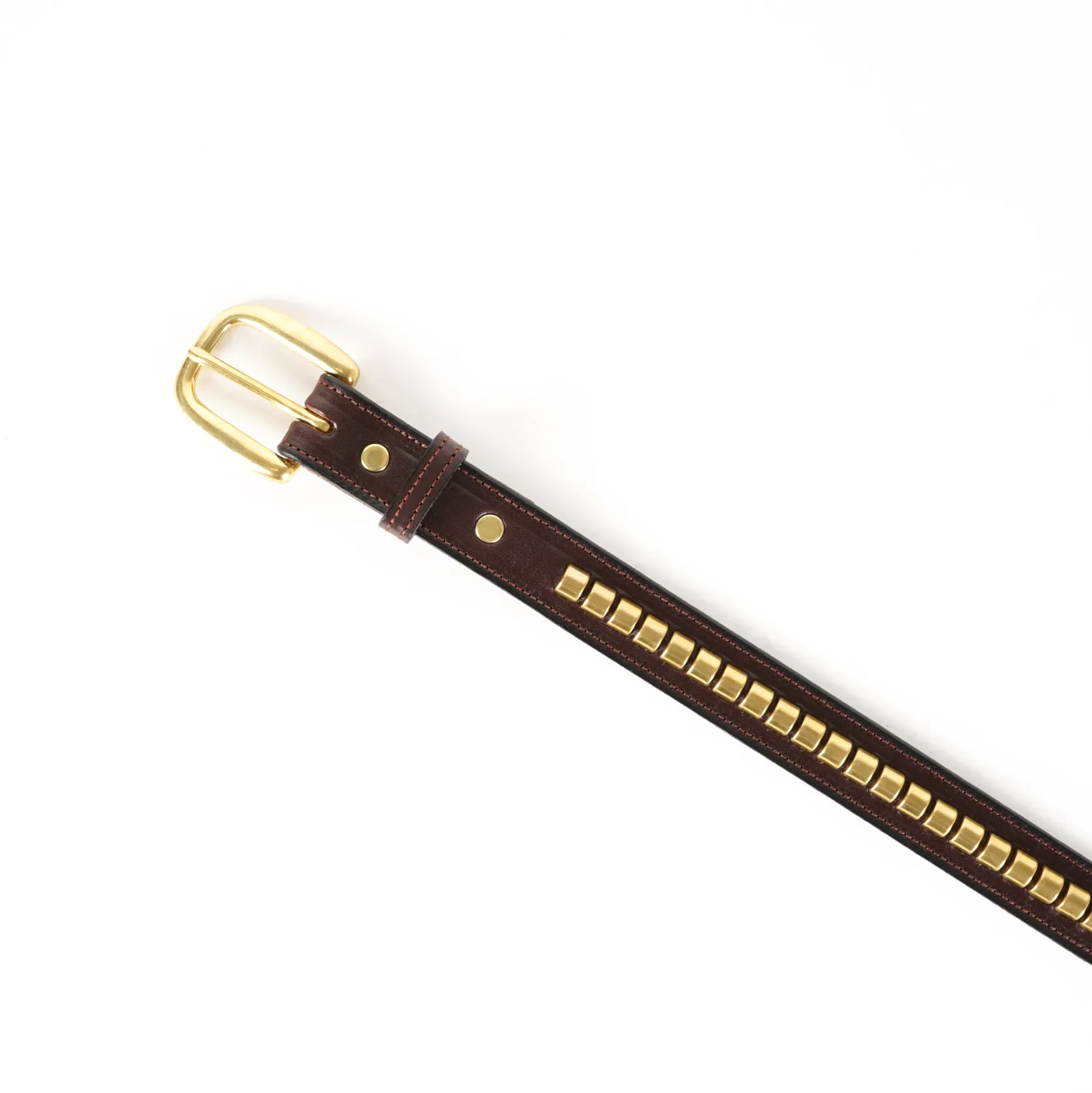 1" Clincher Belt - Havana/Brass